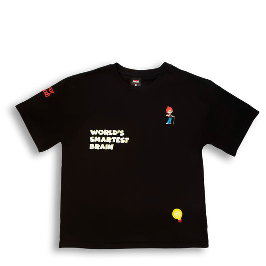 Chacha Chaudhary Official Merchandise - 'Computer Se Tez Dimaag' Oversized Black T Shirt | 100% Cotton | Made in India | Nostalgia Collectible