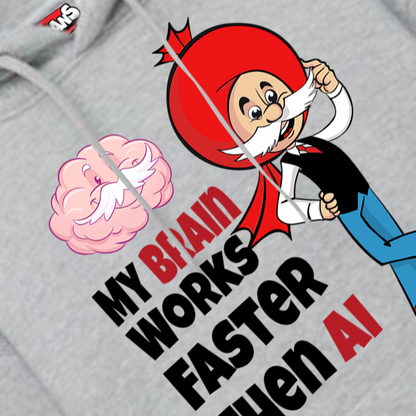 Grey Hoodie - Chacha Chaudhary: My Brain Works Faster Than AI